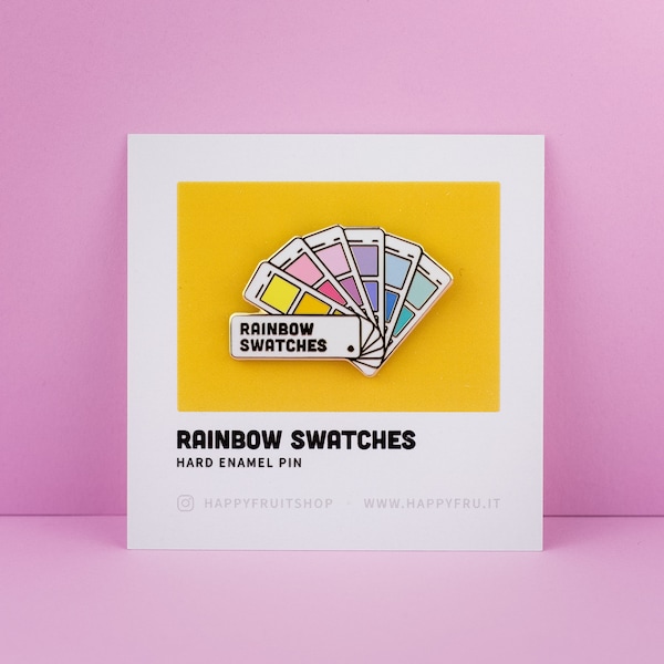 Rainbow swatches lapel pins- Pantone lovers