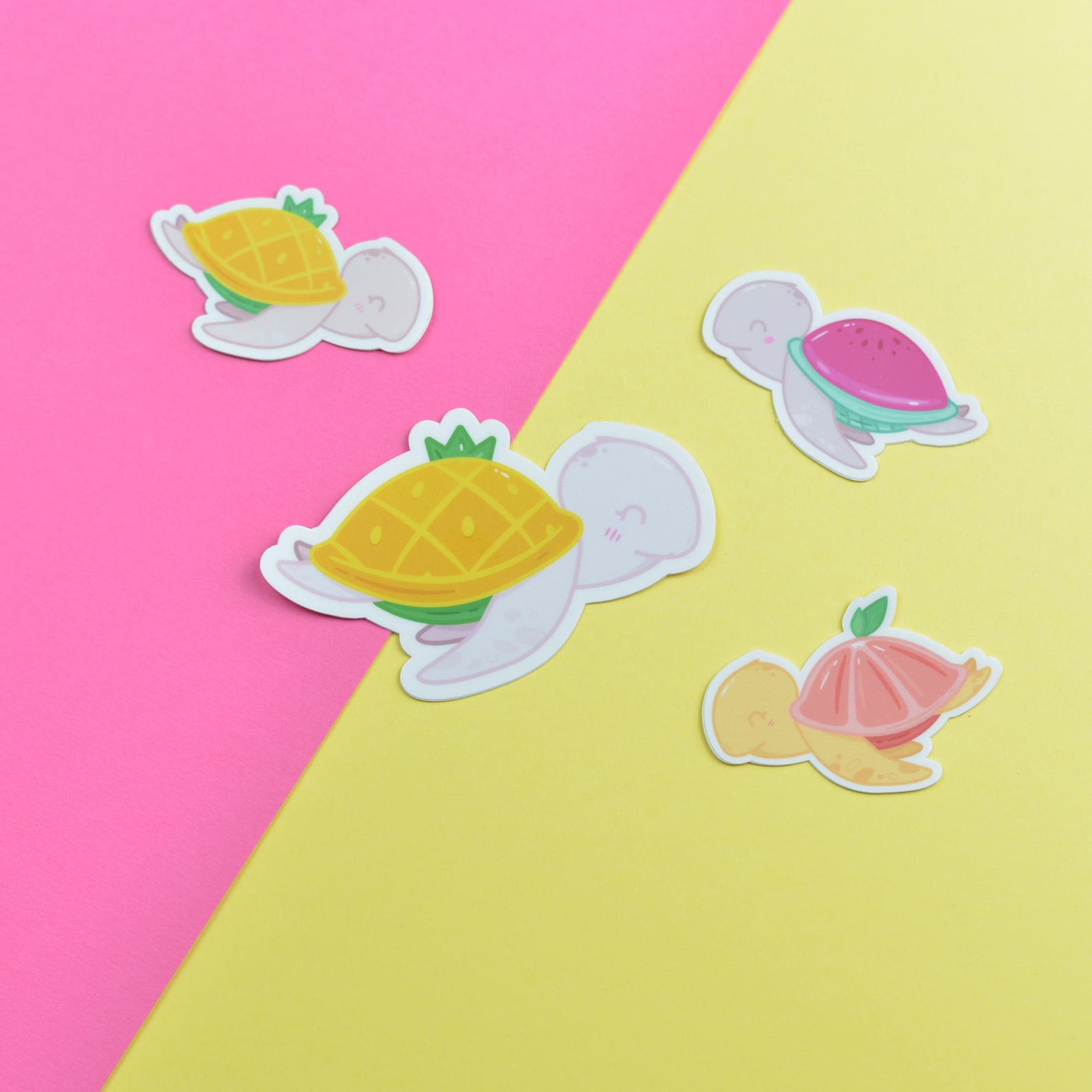 Pineapple Turtle Sticker Vinyl High Quality Etsy