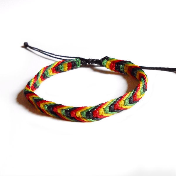 Bracelet rastafari, bracelet rasta, bracelet jamaïcain, bijouterie rasta, bijouteria rastafari drapeau, bracelet reggae, bracelet amitié