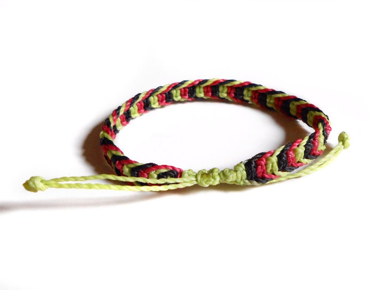 waterproof chevron bracelet set macrame knotted friendship bracelet adjustable Men braided bracelet wax cord surf thread bracelet woven