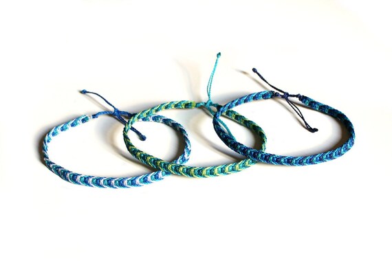 Pulsera tobillo tejida encerado macramé - España