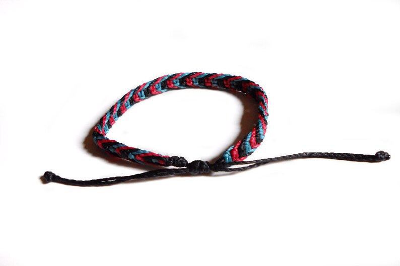 waterproof chevron bracelet set macrame knotted friendship bracelet adjustable Men braided bracelet wax cord surf thread bracelet woven