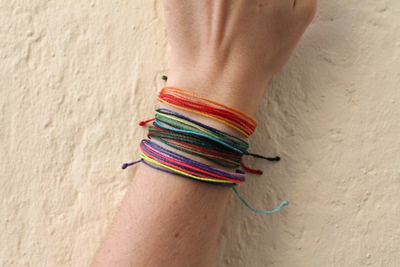 Multicolor Cord Bracelet, String Bracelet, Friendship Bracelet