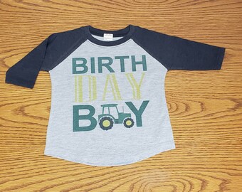 Birthday boy shirt,tractor shirt, birthday shirt, birthday number shirt, farm shirt,custom birthday shirt, custom tshirt, custom T-Shirt,