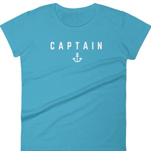 Woman's Nautical Sailing Captain T-Shirt Captain Tshirt, Sailing T shirt, Sailboat T-shirt, Sailing Shirt, Yacht T-shirt, Boating Tshirt image 4