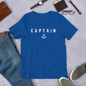 Men&#39;s Sailing T-Shirt - Captain T-shirt, Sailing T shirt, Nautical T-shirt, Sailboat Shirt, Anchor Shirt, Stocking Stuffers for Men