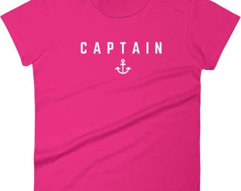 Woman's Nautical Sailing Captain T-Shirt - Captain Tshirt, Sailing T shirt, Sailboat T-shirt, Sailing Shirt, Yacht T-shirt, Boating Tshirt