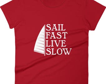 Woman's Nautical Sailing T-Shirt - Nautical Tshirt, Sailing T shirt, Sailboat T-shirt, Sailing Shirt, Yachting T-shirt, Boating T-shirt
