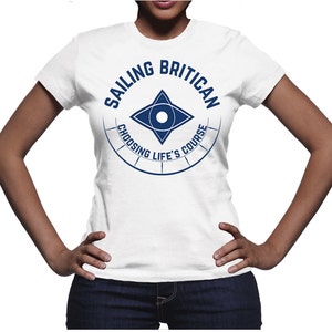 Sailing Britican T-Shirt Britican T-shirt, Sailing T-shirt, Compass T-shirt, Nautical T-shirt, Maritime T-shirt, Yachting T-shirt image 5