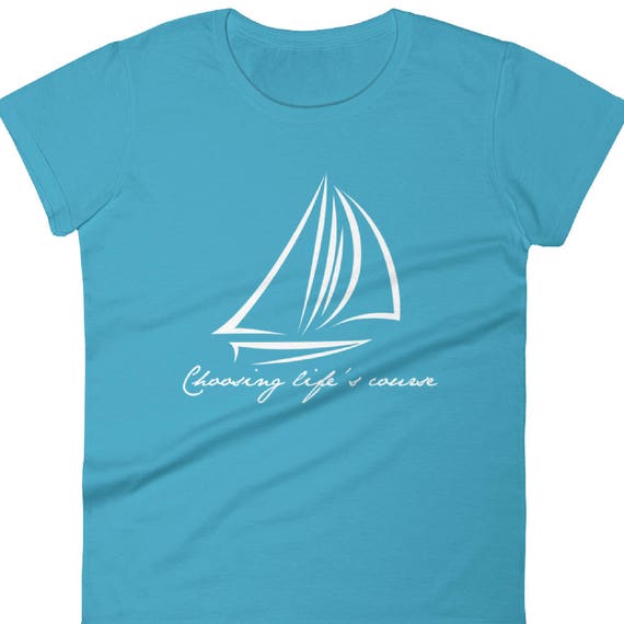 Woman's Sailboat T-shirt Sailing T Shirt, Boat Tshirt, Nautical T