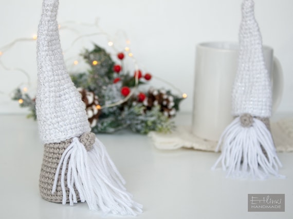 White Nordic Decoration Delicate Sparkle Winter Gnome