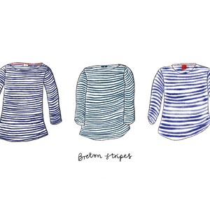 Breton Stripes Downloadable Print A4
