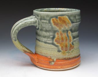14oz Stoneware Mug Signed by Artist, Mystery Artist Studio Pottery Mug