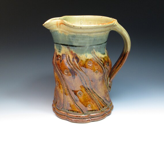 John Glick Plum Tree Pottery Stoneware Jug Or Pitcher Hand Etsy