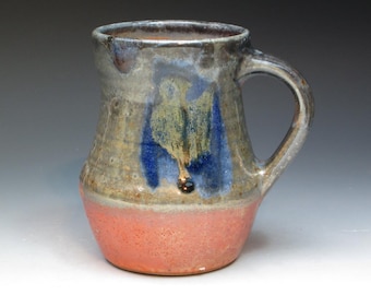 Stoneware Mug Signed by Artist, Mystery Artist Studio Pottery Mug