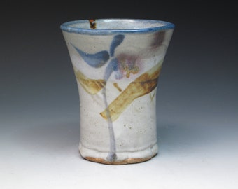 John Glick Plum Tree Pottery Tumbler Juice Glass, Hand Thrown Pottery Tumbler, Studio Pottery Mug, Collectible Mug