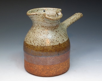 Byron Temple Stoneware Pitcher/Creamer, Leach Pottery Apprentice Byron Temple