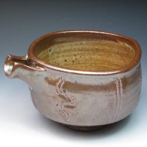 Warren MacKenzie Stoneware Mixing Bowl, Pouring Bowl, St Ives Leach Pottery Apprentice, Pottery Legend MacKenzie
