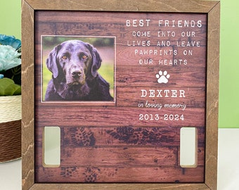 Memorial Pet Loss Frame - Dog Frame Puppy Memorial Wood Frame With Collar Display | Cat Bereavement Gift| Pet Sympathy Gift Pet Loss Gifts