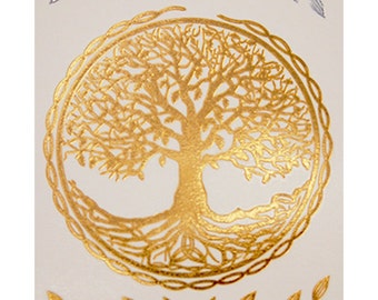 Metallic Tattoos, Tree Of Life Gold Metallic Temporarry Tattoo, Spiritual Jewelry, Gold Metallic Tattoos