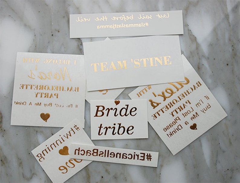 Personalized Gold Tattoos Your Message Custom Metallic Tattoo