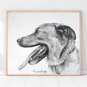 Custom Dog Drawing, Custom Cat Drawing, Custom Pencil Drawing, Custom Pet Drawing, Dog Drawing Custom, Drawing From Photo, Pet sympathy gift image 8