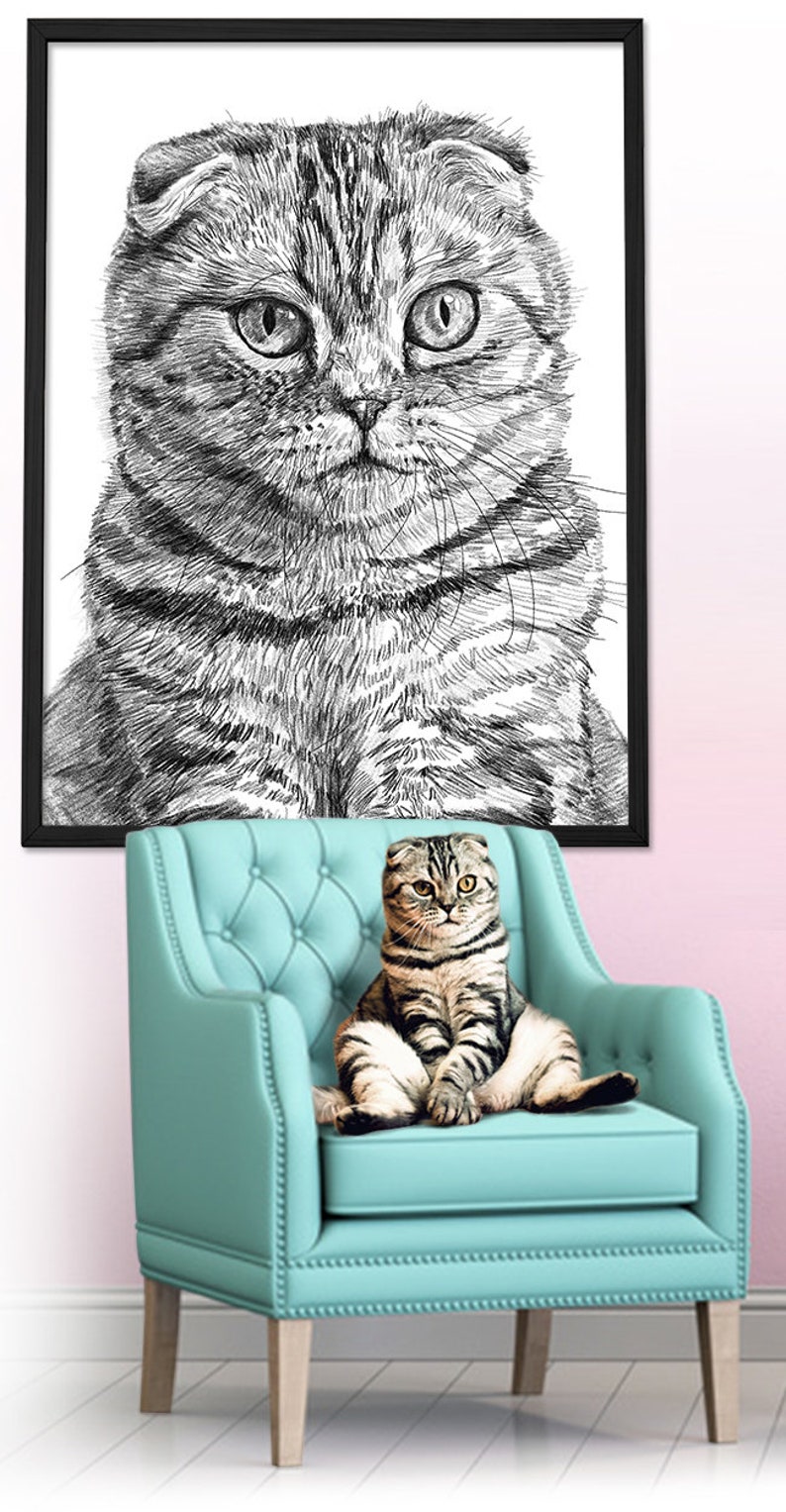 Custom Dog Drawing, Custom Cat Drawing, Custom Pencil Drawing, Custom Pet Drawing, Dog Drawing Custom, Drawing From Photo, Pet sympathy gift image 7