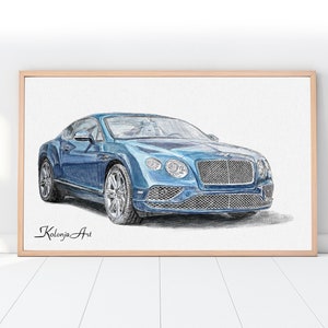 Car drawing art, Gift for him, Dad gift, Car guys gift, Gift for car lover, Personalized gift, Car lover gift, Car lovers gift, Father's Day image 7