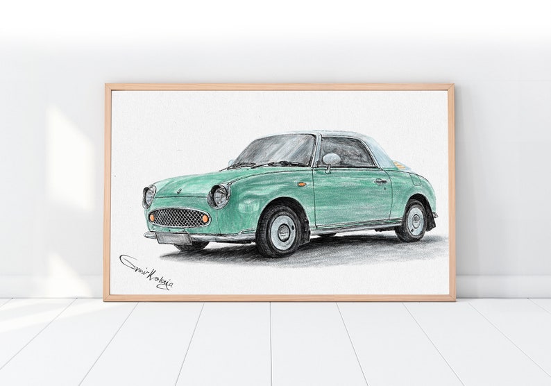 Car drawing art, Gift for him, Dad gift, Car guys gift, Gift for car lover, Personalized gift, Car lover gift, Car lovers gift, Father's Day image 3