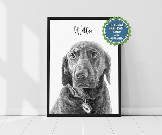 Pet Lover Gift, Pet Remembrance Gift Custom Pet Portrait, Personalized Gifts Drawing from photo, Dog Mom Gifts, Funny Pet Portrait
