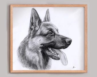 Personalisiertes Hundeportrait vom Foto – Personalisierte Katzenzeichnung – Geschenk für Mama