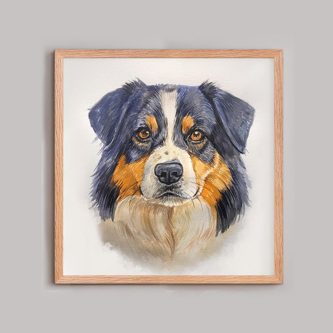 Custom Watercolor Pet Portrait From Photo – Colorful Dog & Cat Painting ...