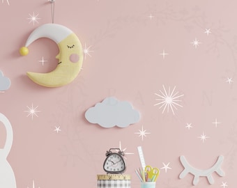 Star Twinkle Wall Stickers, Various Colours  pink, blue, black , Multiple pack sizes or request a custom order to suit your needs.