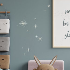 Gold Stars Wall Decals Set for Nursery Decor, Easy Peel and Stick  Application, Removable, Matte Metallic Finish Looks Like Paint Wbstrm 