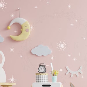 Star Twinkle Wall Stickers, Various Colours  pink, blue, black , Multiple pack sizes or request a custom order to suit your needs.