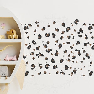 Boho Style Leopard Print Wall Decal Stickers for Childrens Bedroom, Choose your colours, Custom requests + FREE Postage