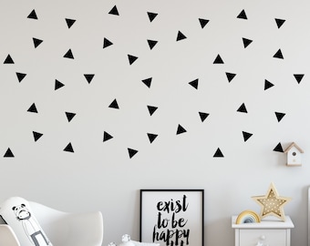 TRIANGLE wall decal Sticker Decals Polka Dots Matt Black + FREE POSTAGE