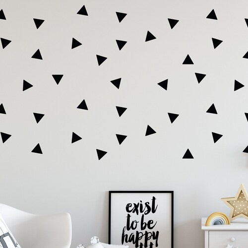 TRIANGLE Wall Decal Sticker Decals Polka Dots Matt Black Etsy