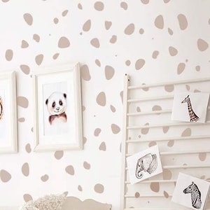 Boho Style Dalmatian Spot Wall Sticker Decals Polka Dot CARAMEL Bohemian