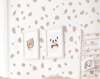 Dalmatian Spot Wall Sticker Decals Polka Dot CARAMEL + FREE POSTAGE