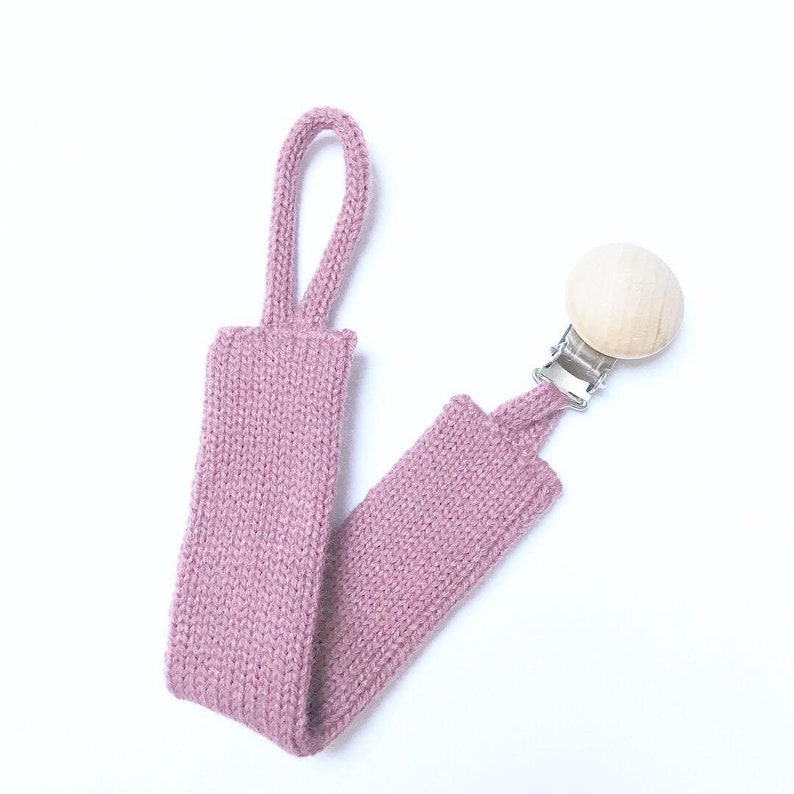 KNITTED Dummy Pacifier Toy Clip Holder NO more lost dummies or Etsy