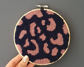 Punch needle finished wall hanging