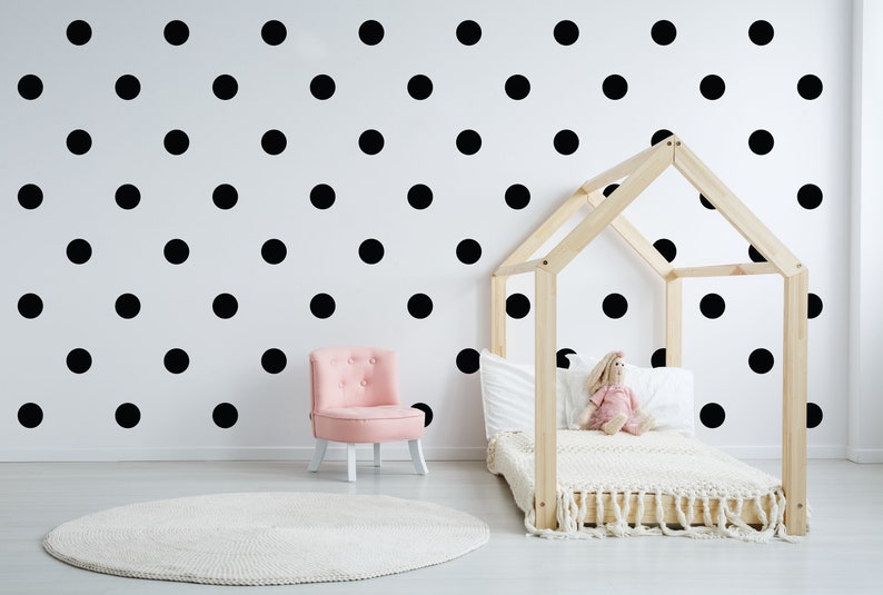 Polka Dot Wall Sticker Decal Matt Kids Bedroom Childrens Living Room Vinyl Various Sizes