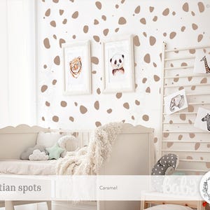 Pegatinas de pared con lunares dálmatas, color CARAMELO + ENVÍO GRATIS