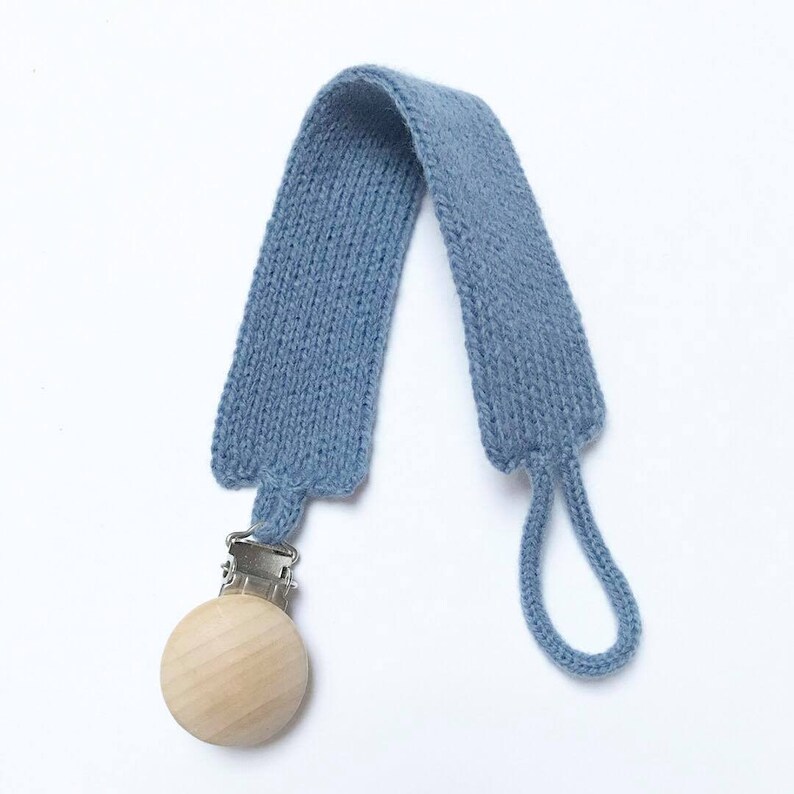 KNITTED Dummy Pacifier Toy Clip Holder NO more lost dummies or Etsy