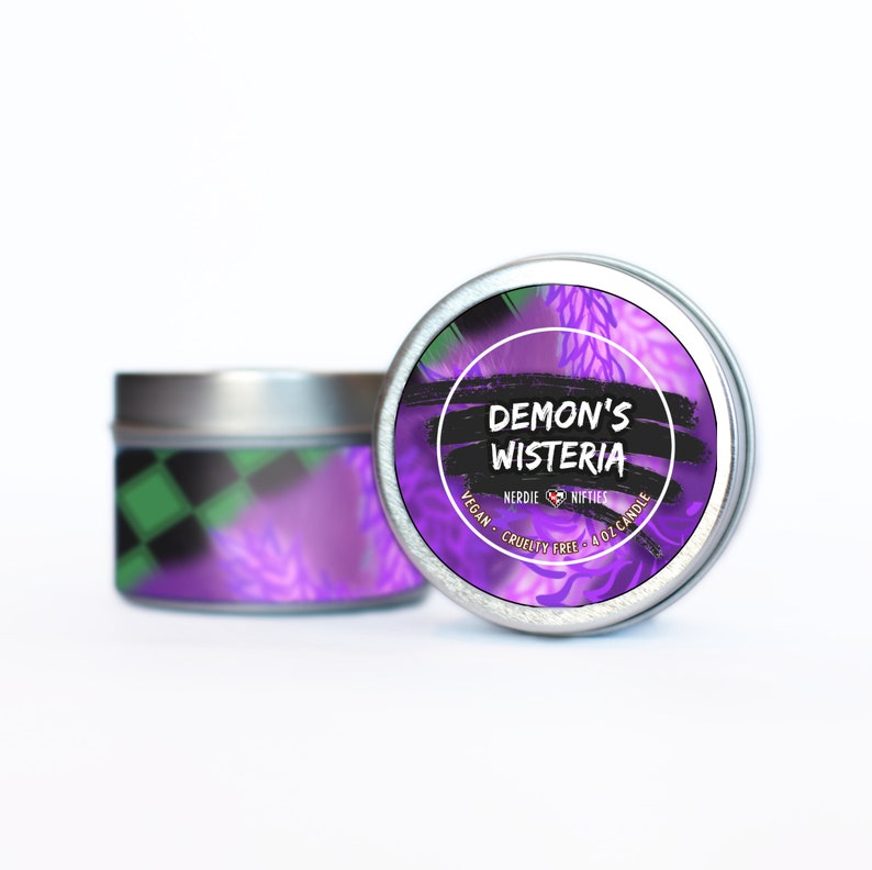 Demon's Wisteria Soy Candle 4 oz image 2