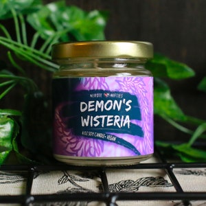 Demon's Wisteria Soy Candle 4 oz image 1