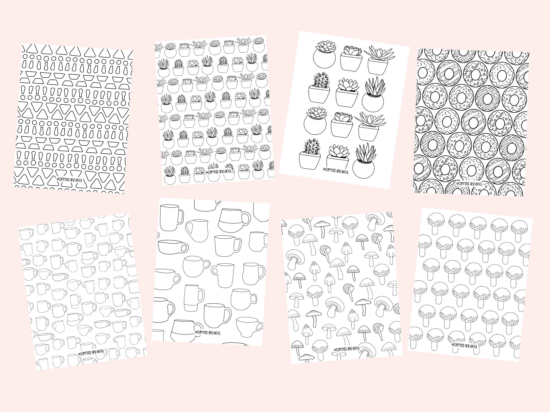 Digital Coloring Book Coloring Pages Instant Download | Etsy