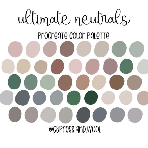 Earthy Tones Procreate Color Palette / Ipad Procreate Swatches | Etsy