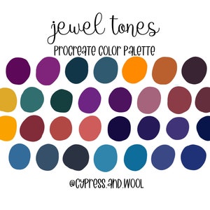 Jewel Tones Procreate Color Palette Color Swatches Ipad - Etsy